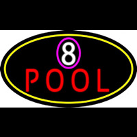 8 Pool Oval With Yellow Border Neonkyltti