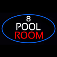 8 Pool Room Oval With Blue Border Neonkyltti