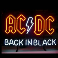 Ac Dc Back In Black Neonkyltti