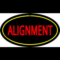 Alignment Yellow Oval Neonkyltti