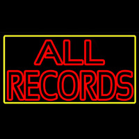 All Records Yellow Border Neonkyltti