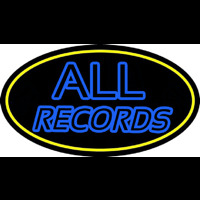 All Records Yellow Border Neonkyltti