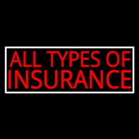 All Types Of Insurance With White Border Neonkyltti