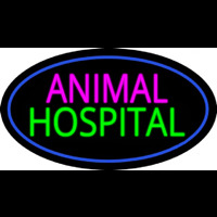 Animal Hospital Blue Oval Neonkyltti