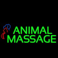 Animal Massage Dog Cat Logo Neonkyltti