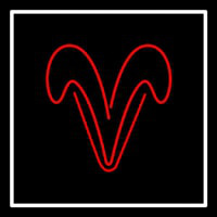Aries With Border Neonkyltti