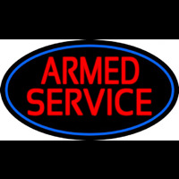 Armed Service With Blue Round Neonkyltti