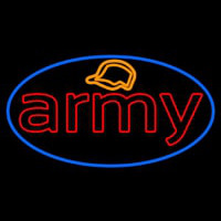 Army With Blue Round Neonkyltti