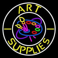 Art Supplies With White Circle Neonkyltti