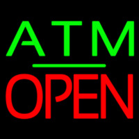 Atm Block Open Green Line Neonkyltti