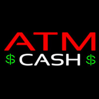 Atm Cash With Dollar Logo Neonkyltti