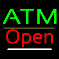 Atm Open Yellow Line Neonkyltti