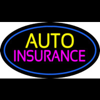 Auto Insurance Blue Oval Neonkyltti