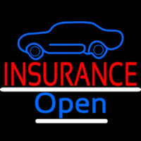 Auto Insurance With Car Logo Open Neonkyltti