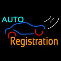 Auto Registration Neonkyltti
