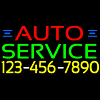 Auto Service With Phone Number Neonkyltti