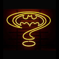 BAT Man Question Mark Retro Neonkyltti