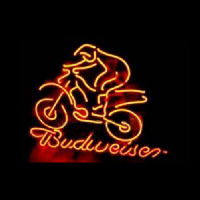 BUDWEISER BIKER LOGO Neonkyltti