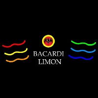 Bacardi Limon Multi Colored Rum Sign Neonkyltti