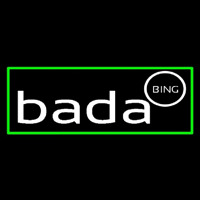 Bada Bing Strip Club With Green Border Neonkyltti