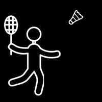 Badminton Player Neonkyltti