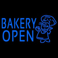 Bakery Open With Man Neonkyltti