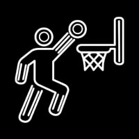 Ball Basket Basketball Neonkyltti