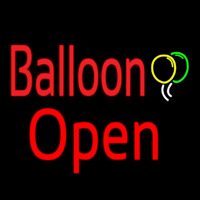 Balloon Open Red Neonkyltti