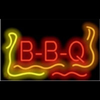 Bbq Flame Barbeque Restaurant Neonkyltti