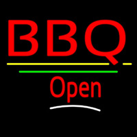 Bbq Open Yellow Line Neonkyltti