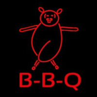 Bbq Pig Logo Neonkyltti