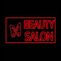 Beauty Salon With Butterfly Log Neonkyltti