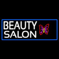Beauty Salon With Butterfly Logo With Blue Border Neonkyltti