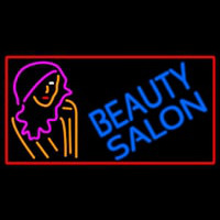 Beauty Salon With Girl Neonkyltti