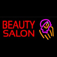 Beauty Salon With Girl Neonkyltti