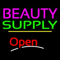 Beauty Supply Open Yellow Line Neonkyltti