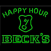 Beck Key Logo Happy Hour Beer Neonkyltti