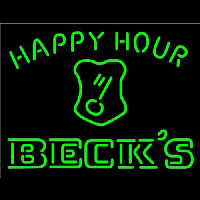 Beck Key Logo Happy Hour Beer Neonkyltti