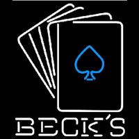 Becks Cards Beer Sign Neonkyltti