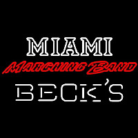 Becks Miami University Band Board Beer Sign Neonkyltti