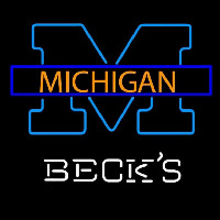 Becks Michigan University of Michigan Beer Sign Neonkyltti