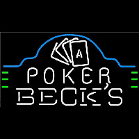 Becks Poker Ace Cards Beer Sign Neonkyltti
