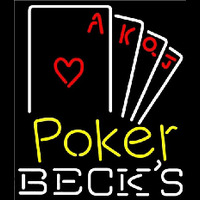 Becks Poker Ace Series Beer Sign Neonkyltti