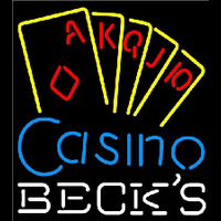 Becks Poker Casino Ace Series Beer Sign Neonkyltti