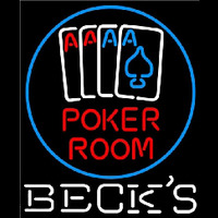 Becks Poker Room Beer Sign Neonkyltti