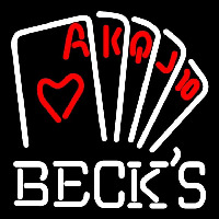 Becks Poker Series Beer Sign Neonkyltti