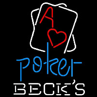 Becks Rectangular Black Hear Ace Beer Sign Neonkyltti