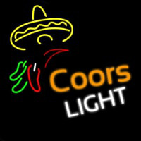 Beer Coors Light Sombrero Neonkyltti