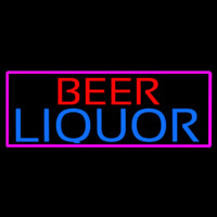 Beer Liquor With Pink Border Neonkyltti