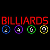 Billiards With Balls Neonkyltti